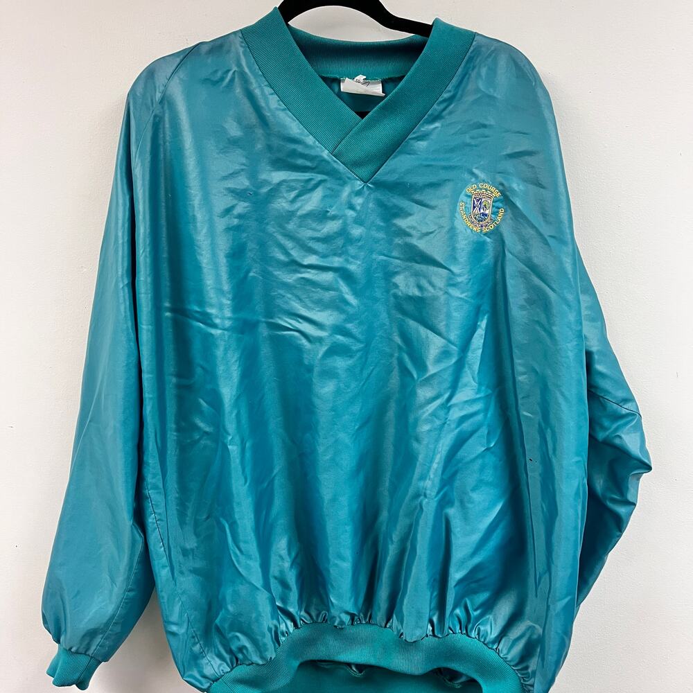 vintage men's St Andrews Old Course Scottish golf course windbreaker jacket xxl